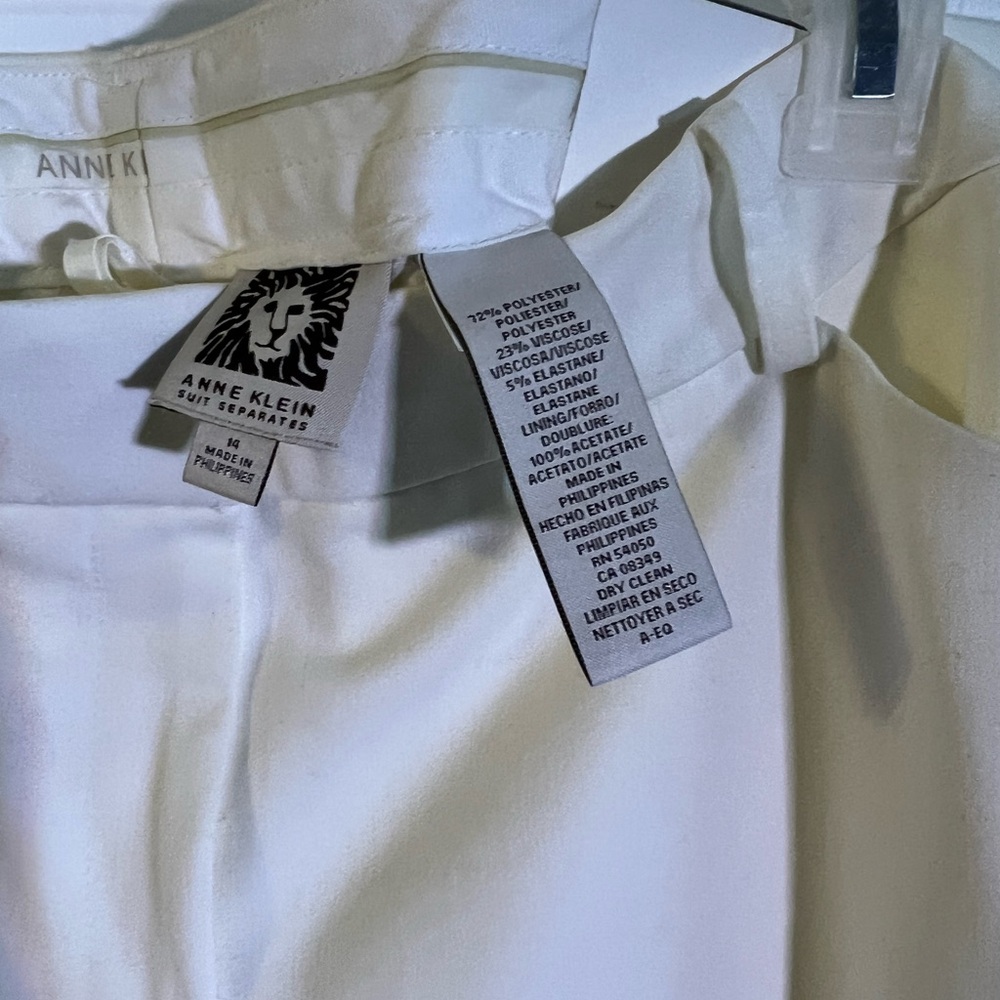 Winter white Anne Klein dress pants, size 14